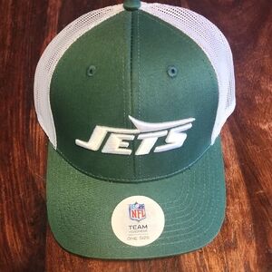NFL NY Jets Green and White Snapback Cap. One Size